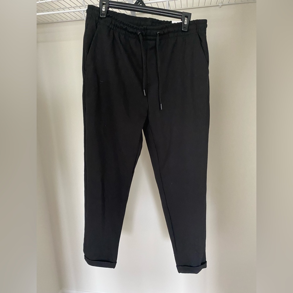 Black casual joggers